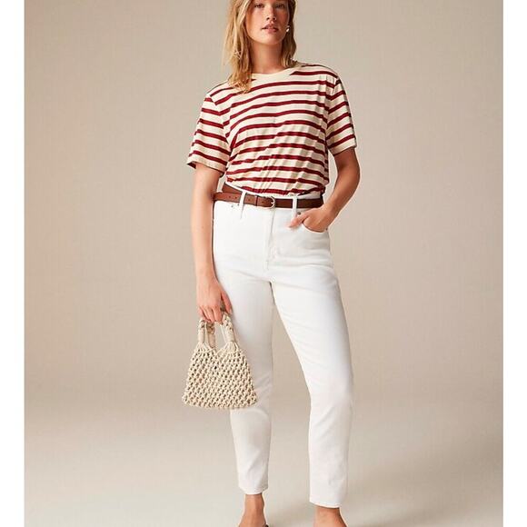 NWT J.Crew Curvy Vintage Slim Straight Jean In White Wash Size 31 - Picture 1 of 8